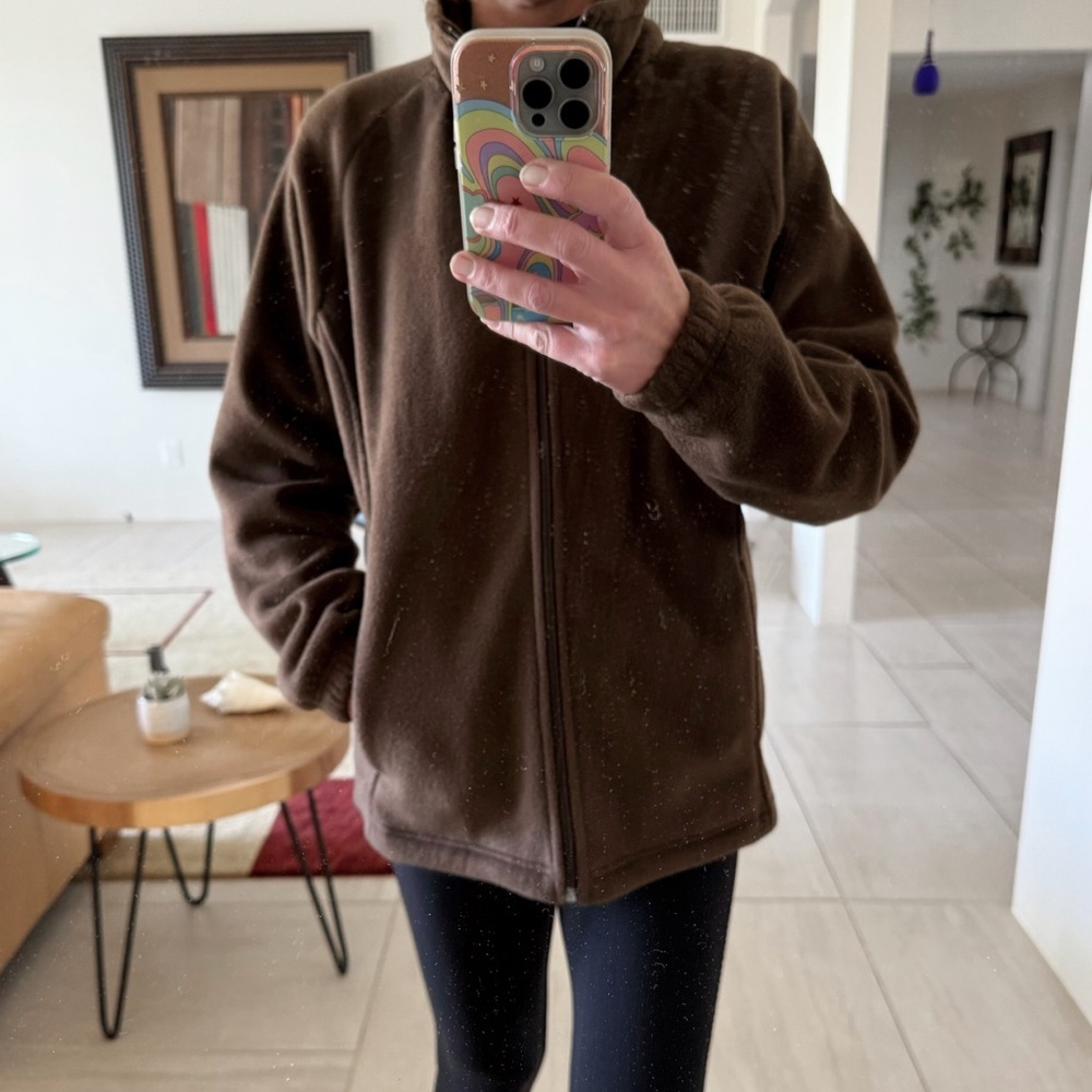 Blair Women's Brown Fleece Jacket - Size M